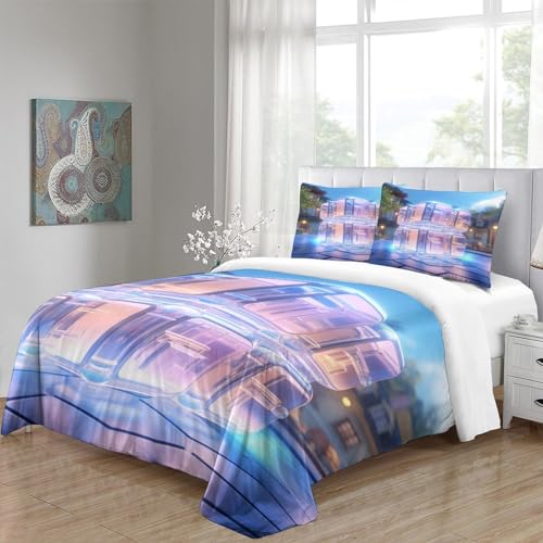 Housse de couette enfant 200x200 multicolore ensemble lit double