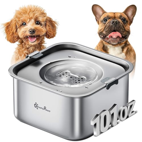 DownyPaws No Spill Water Bowl for Dogs,101oz/3L...