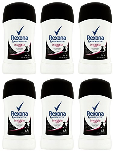 Rexona Womans Motion Sense Invisible Pure Deodorant Stick 40Ml / 1.35 Oz Travel Size (Pack Of 6) #TOP8