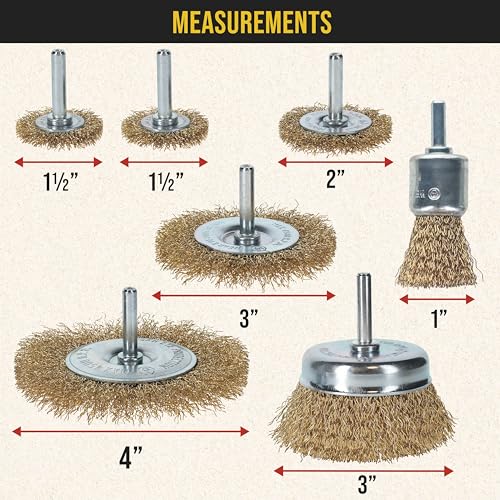 Dura-Gold DUR WBB7-SET 7-Piece Abrasive Brass-Coated Wire Wheel, Cup Brush thumb #2