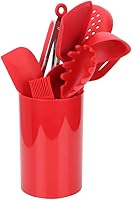 Vista 1 de 9 Piece Silicone Kitchen Utensils Set, Nonstick Cookware, Spatula, Soup Spoon, Strainer, Rice Spoon, Scraper, Spoon for