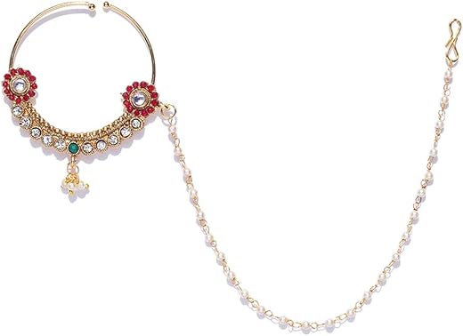 Zaveri Pearls Accessory for Women (Golden) (ZPFK8229)