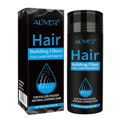 Fibras Capilares Castaño medio 27.5 g para pérdida de cabello Spray en polvo Fibras capilares para adelgazamiento del cabello, cabello más grueso y más lleno en 15 segundos