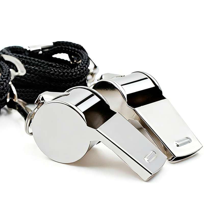 OLPDDZ Whistle 2 Pack Stainless Steel Sports Whistle with Lanyard for Coaches Referees Officials Teachers and Lifeguards