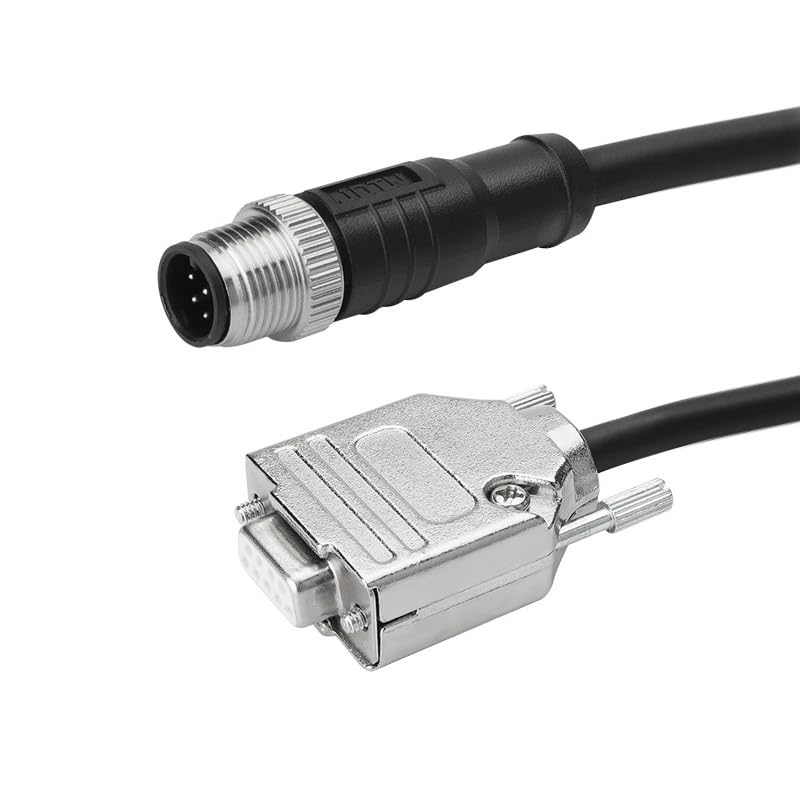 Wiring Connecting Terminals - M12 to DB9 Cable Connector IP67 Waterproof RS232 RS485 Extended Line M12 5pin to D-sub 9pin Industrial Data Cable D-sub Plug - (Color: M12 to DB9 Cable)