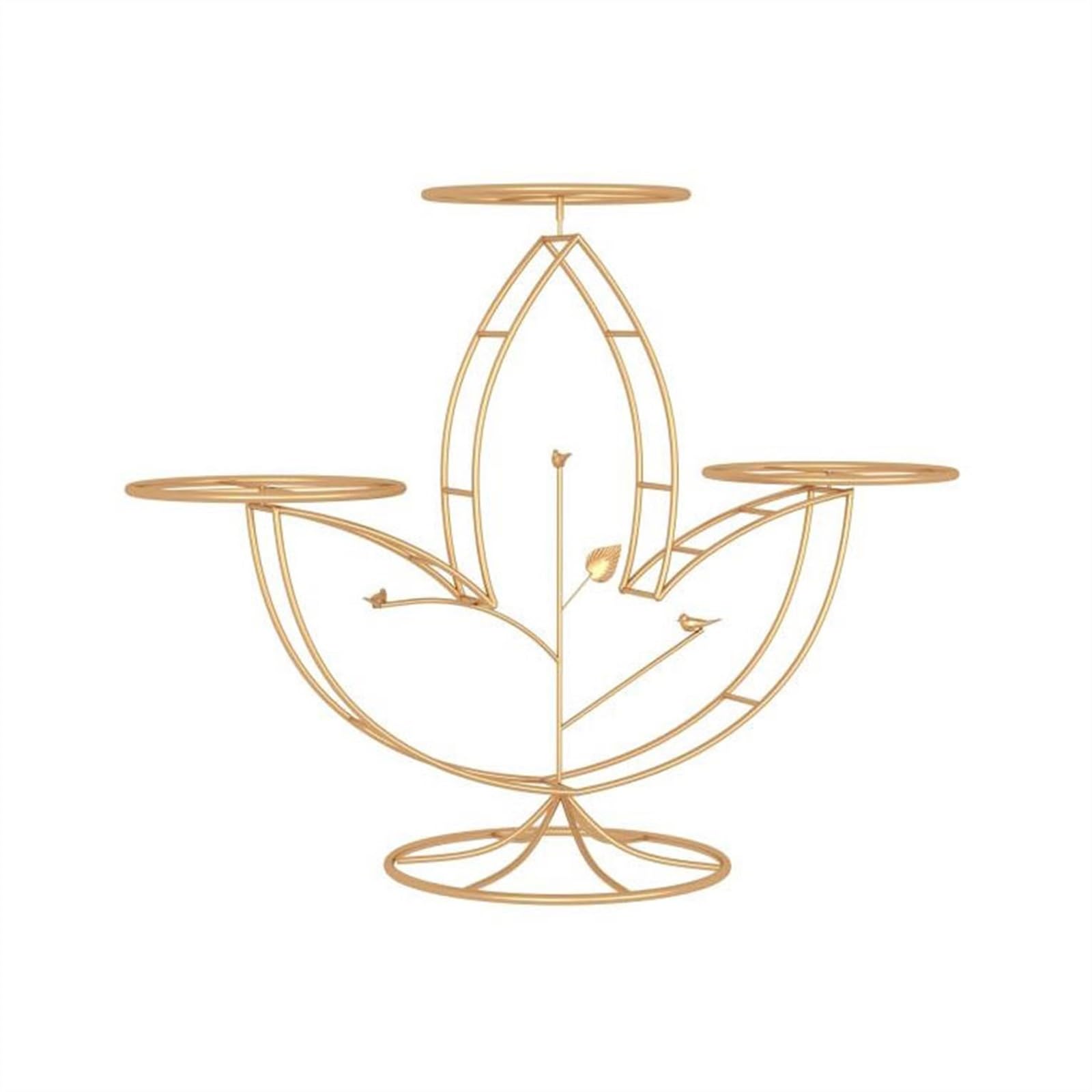 Bx9rE7tK3g Cake Stand Creative Light Luxury Iron Cake Stand Three Layer Dessert Display Rack Wedding Party Banquet Decoration Set Cake Display Stand(Gold)