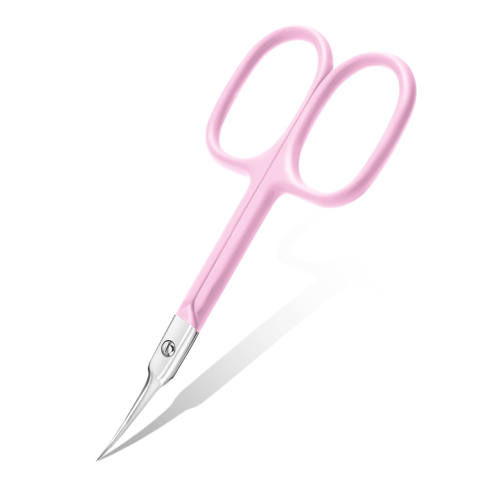 CGBE Curved Cuticle Scissors, Extra Fine Pointed Tip, for Russian Manicure | 304 Stainless Steel, Super Slim Pointed Tip, Precise Trimming, For Cuticles, Eyebrows, Eyelashes, Dry Skin Grooming