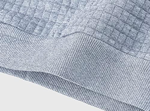 Yundobop Men'S Pullover Hoodies Plaid Jacquard Long Sleeve Drawstring Hipster Casual Hooded Sweatshirts With Kanga Pockets Lightgrey L thumb #6