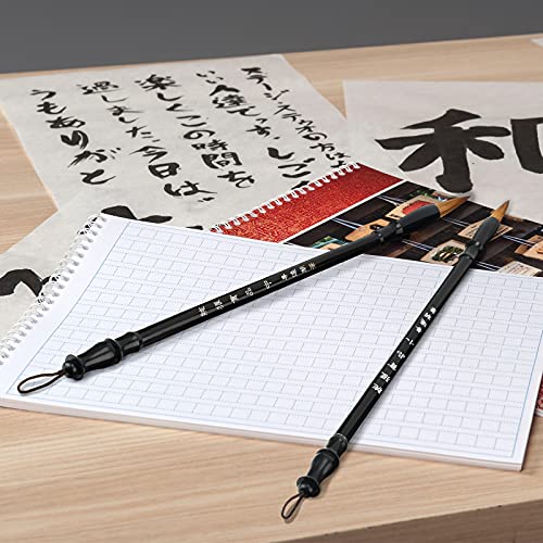 3 Pieces Chinese Calligraphy Brush Chinese Brush Pens Japanese Calligraphy Brush Sumi Drawing Brush Traditional Wooden Watercolor Ink Brush For Beginner Watercolor Painting Tools (3 Sizes) #TOP5