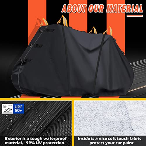 Covervin Bike Cover,All Season Outdoor Protection Waterproof Bicycle Cover Heavy Duty Ripstop Material With Reflective Strip For Rv, Car, Travel Traile (3Xl(3 Bike)) #TOP2
