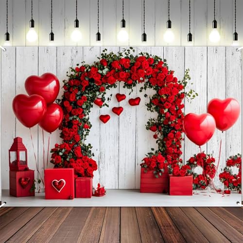 Leowefowa Valentines Day Backdrop for Photography 9x6ft Valentine's Day Backdrop