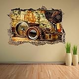 Photo Gallery vintage antique bussola binocolo mappa del mondo wall sticker murale decal decor ck40 Photo Gallery vintage antique bussola binocolo mappa del mondo wall sticker murale decal decor ck40