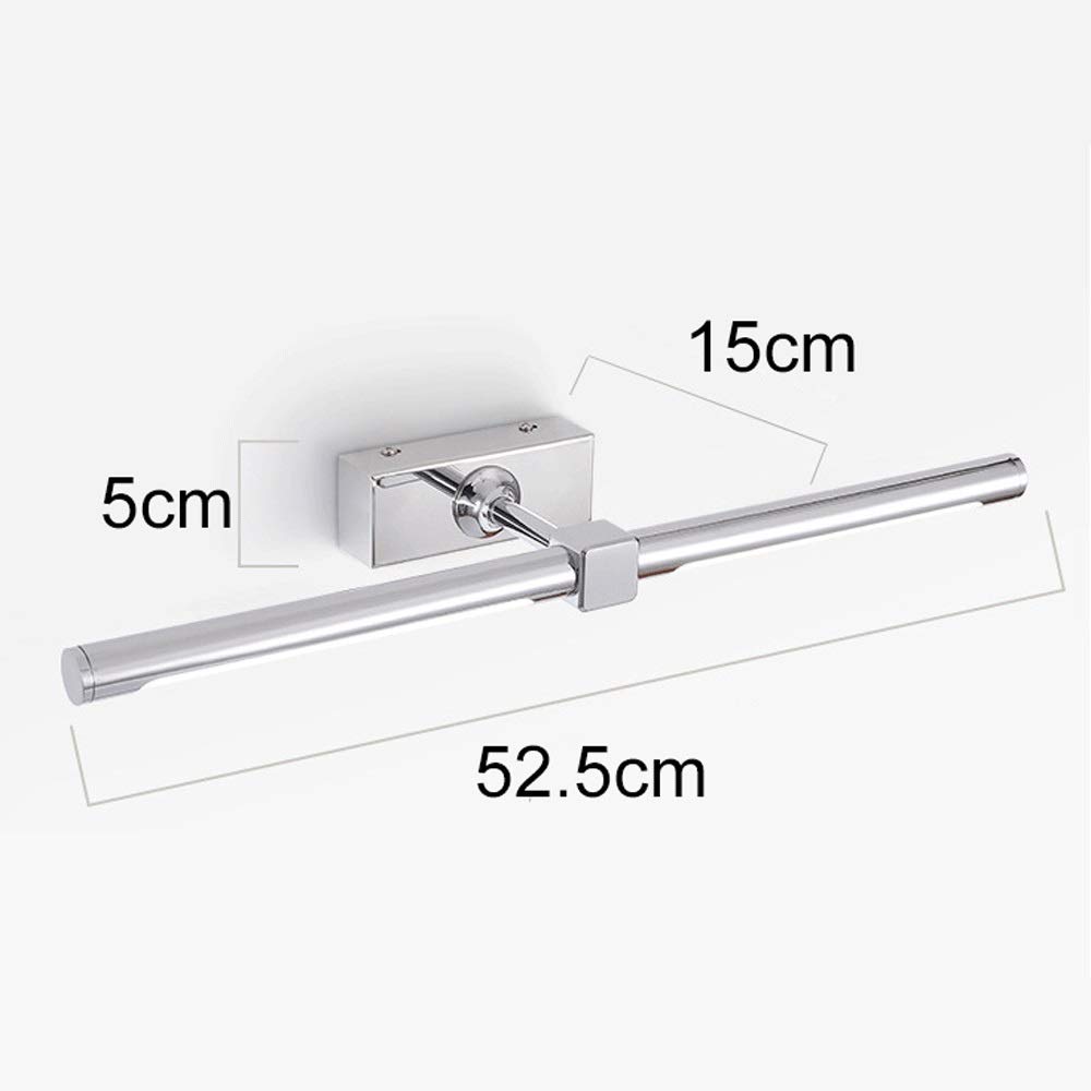 Luz espejo baño, luces espejo 9W LED sobre espejo Linterna pared baño Lámpara espejo maquillaje metal y acrílico, luz gabinete con espejo, iluminación pared espejo fácil instalación