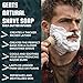 GENTS Men’s Shaving Soap Set - 3 Pack Natural Fragrance Free Shave Bars with Shea Butter for Sensitive Skin, Rich Lather, Razor Burn Relief