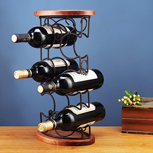Soporte para botellas de madera maciza fácil de instalar miniatura 3
