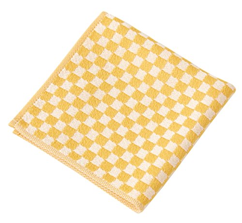 楠橋紋織 ハンカチタオル わた音 しゅす織り イエロー 約25×25cm 1-61157-86-Y