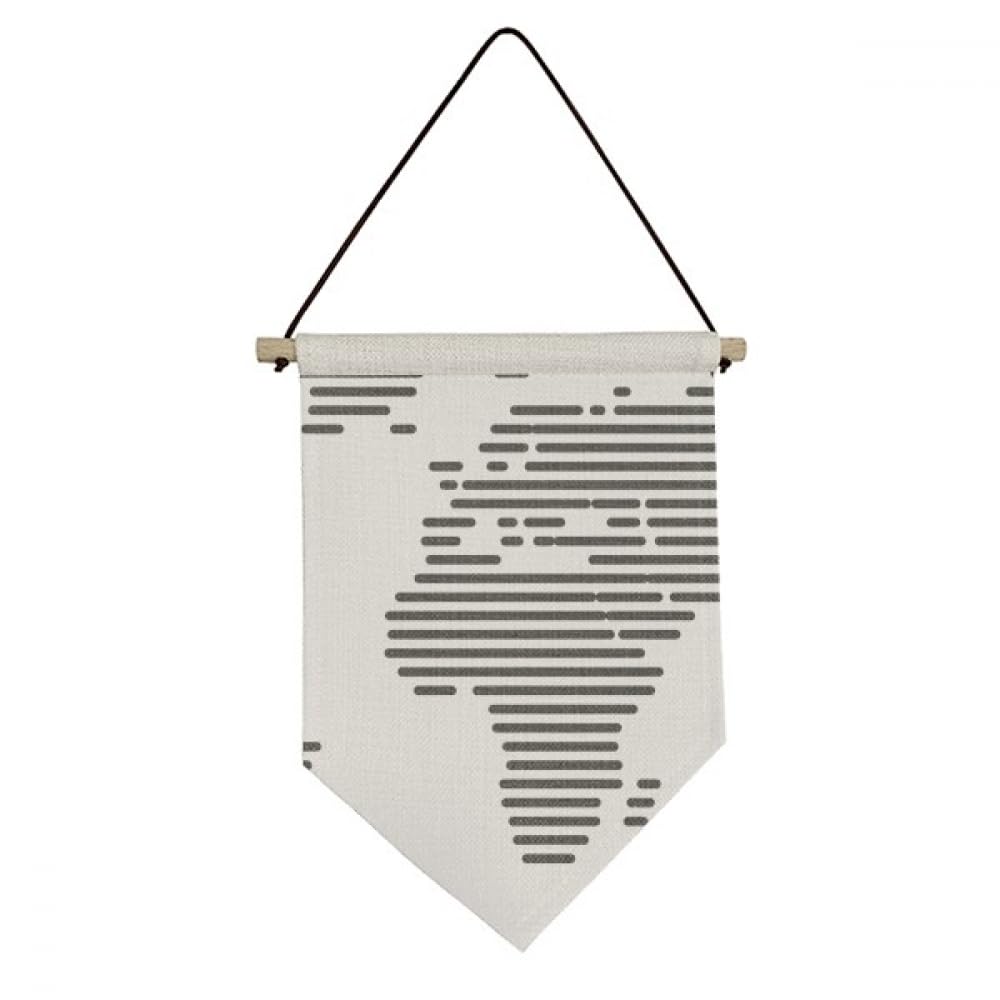 Drapeau en toile carte du monde noir pour habiller facilement un mur vide