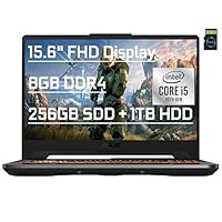 ASUS TUF F15 Premium Gaming Laptop 15.6” FHD 10th Gen Intel 4-core i5-10300H (&gt; i7-8750H) 8GB DDR4 256GB SSD + 1TB HDD GeForce GTX 1650 4GB Backlit USB-C Win10 + 16GB Micro SD Card