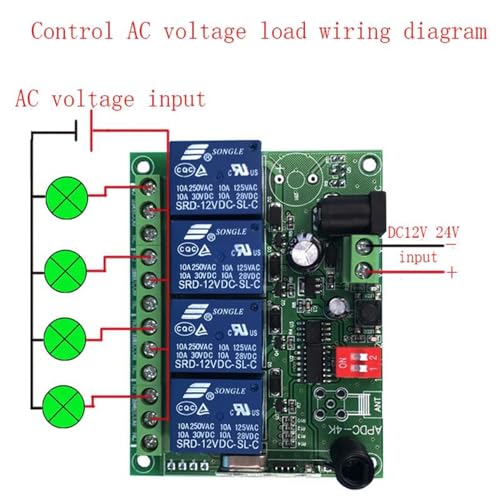 Jiangbao JIANGBAO2431330 12V 4 Channels Wireless Remote Control Switch Relay Module Lighting Fixtures Access Control Gate Remote Controller With Antenna Waterproof Industrial Remote Control 4 Control Mode thumb #3