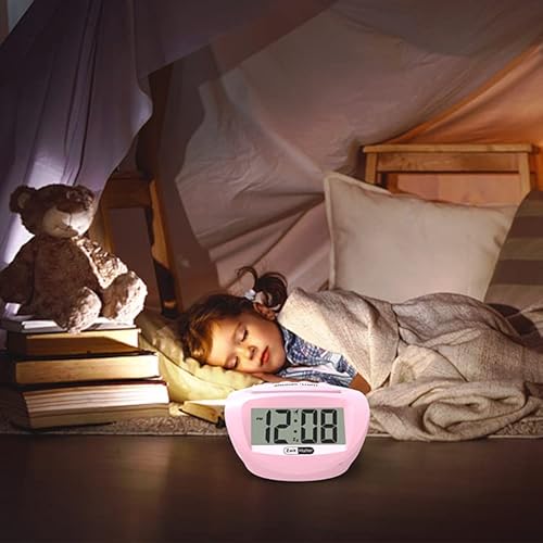 Zeithalter Lcd Digital Alarm Clock Battery Operated Only Small, Blue Backlight,Ascending Alarm Volume, Simple Basic Clock For Bedroom/Desk/Travel… #TOP5
