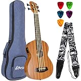 lotmusic Electric Acoustic Bass Ukulele
