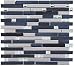 Silver Stainless Steel Tile + Silver Glass Tile (Diamond Shape) + Black Glass Mosaic Tile