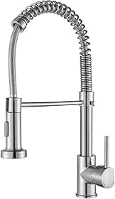 Torneira Monocomando Cozinha, Gourmet Para Bancada, Aço Inox Brilhante, Bico Giratório 360°, Spray Extensor