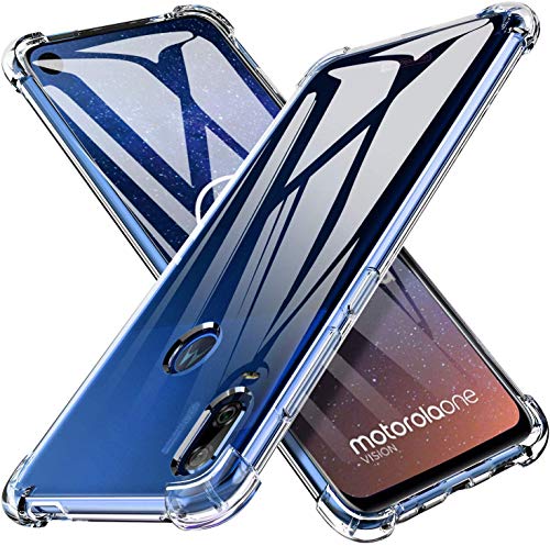 Image of COVERBLACK Rubber Silicone Back Cover for Motorola One Vision - Transparent