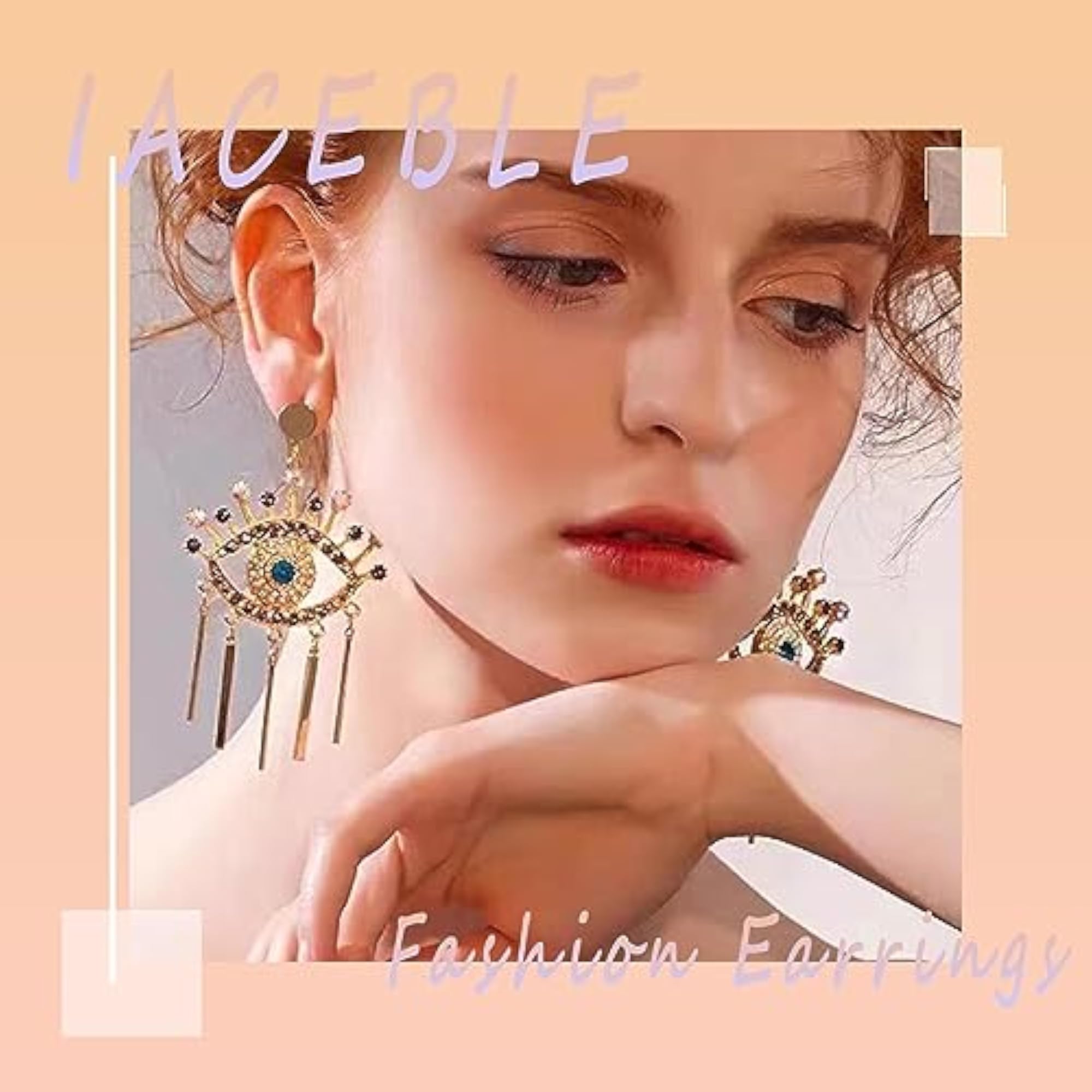 Women's Boho Pearl Crystal Ear Cuff Earrings, Vintage Style
