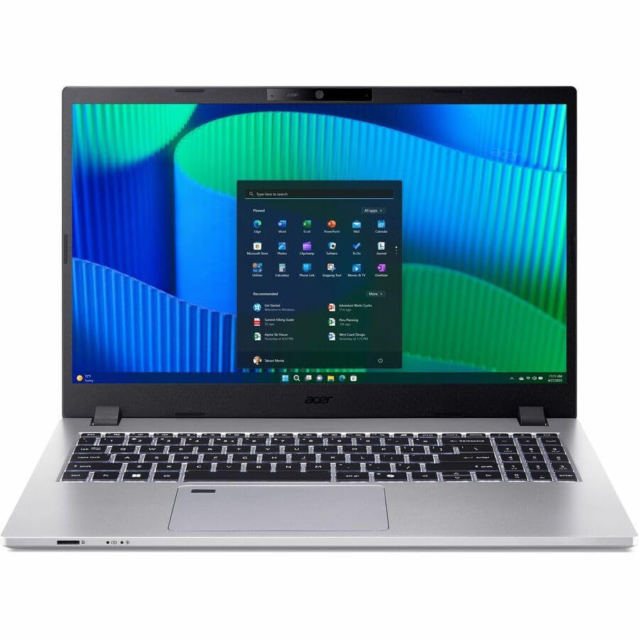 Image of Acer TravelMate P2 15 TMP215-55 TMP215-55-59QK 15.6 inch Notebook - Full HD - 60 Hz - Intel Core 5 120U - 16 GB - 512 GB SSD - English Keyboard - Silver