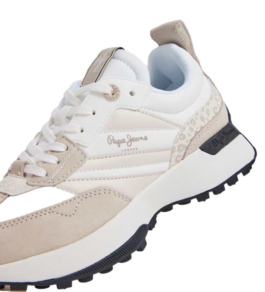 Pepe Jeans Zapatillas de Piel Lucky Print Blanco