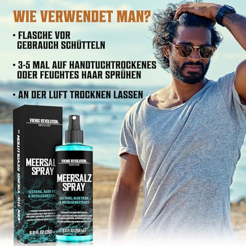 Viking Revolution Sea Salt Spray Hair Men - Meersalzspray für Männer - Salzspray mit Kelp… – Ansicht 5