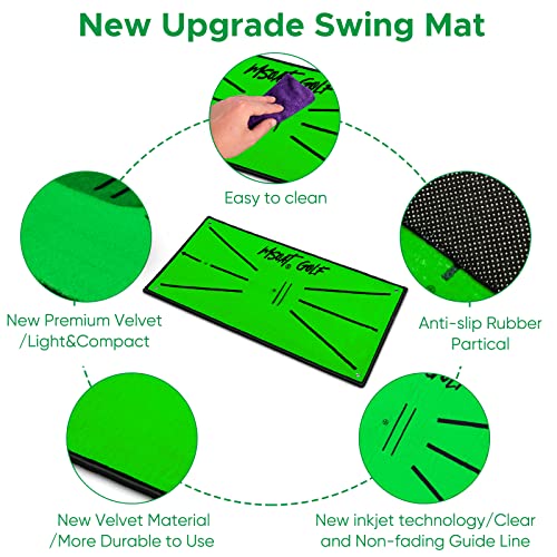 MSOAT-Golf-Swing-Mat-Alfombrilla-de-Golf-Que-Muestra-Claramente-Las-Huellas-de-los-Impactos-Alfombrilla-de-Golf-Portatil-de-30X60cm