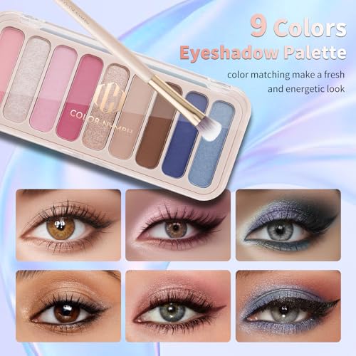 Color-Nymph-Teen-Girls-Makeup-Kits-Makeup-Set-For-Girls-With-Sequin-Bag-All-In-One-Makeup-Kit-For-Women-Packed-Individually-9-Colors-Eyeshadow-Palette-Liquid-Blush-Lip-gloss-Mascara-Pink-Blue