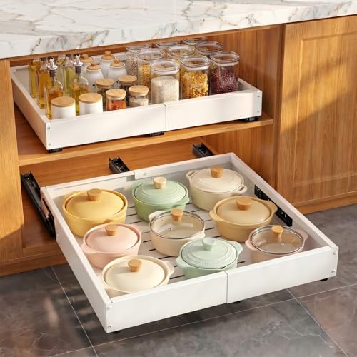 Philosun Pull Out Cabinet Organizer for Kitchen,Full Expandable Width 12"-19"