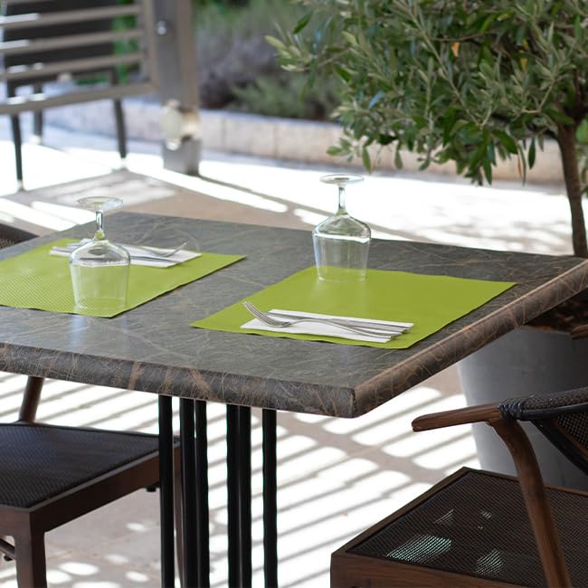Set de table en papier gaufré absorbant et résistant vert anis 30x40 cm