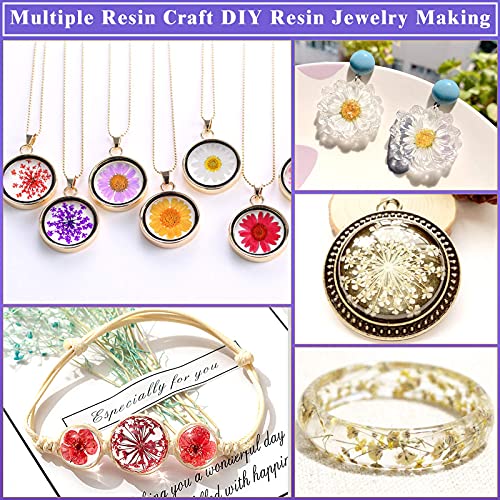 120 Pcs Dried Flowers For Resin Molds, Natural Pressed Flowers Leaves Herbs Kit With Tweezers For Diy Art Crafts, Candle,Jewelry Making, Scrapbook Embellishment, Nail, Silicone Molds, Floral Decors #TOP5