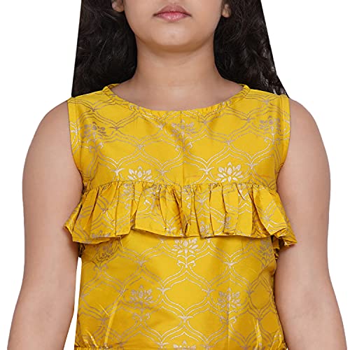 Image of Bitiya By Bhama Girl's Silk Blend Lehenga & Choli