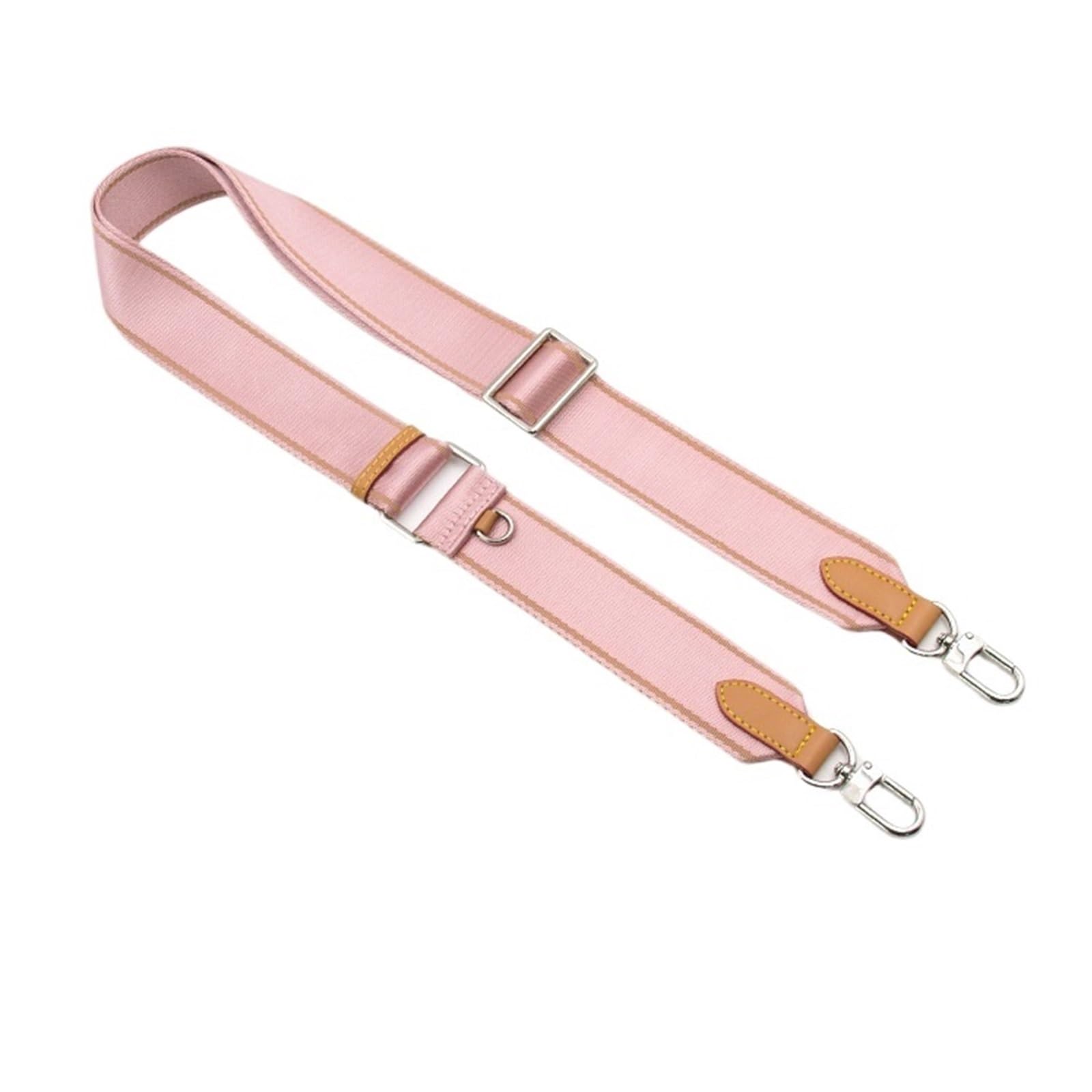 Correa de bolso de lona rosa con hebilla de plata para renovar tu bandolera favorita