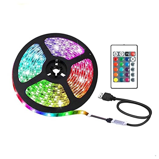 KPUPE RGB Cuttable LED Strip Lights, USB Powered, SMD 5050 Flexible LED Lights for TV Backlight, Decoration(1m/3.28ft)