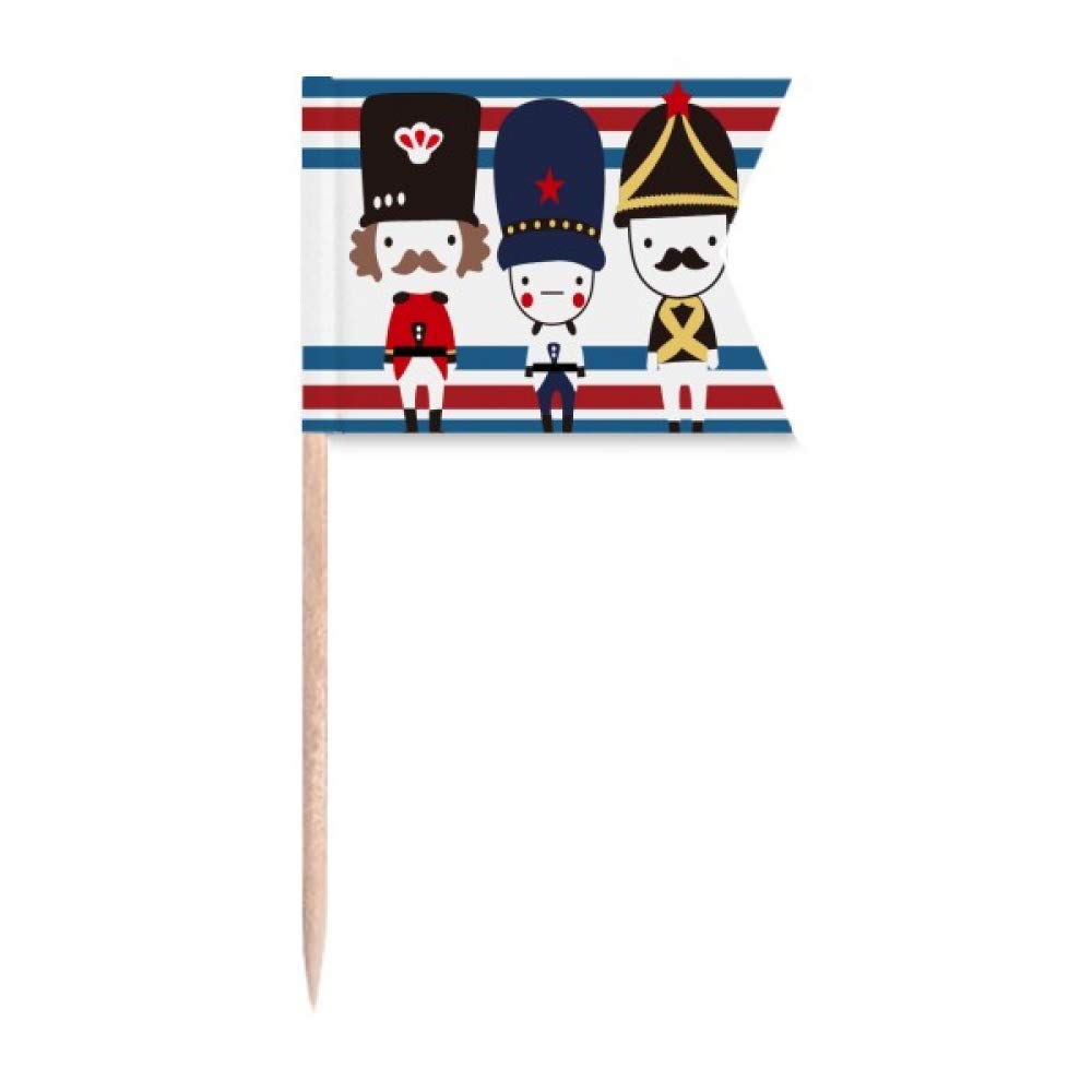 Drapeau de soldat coloré pour gâteaux d'anniversaire d'enfants
