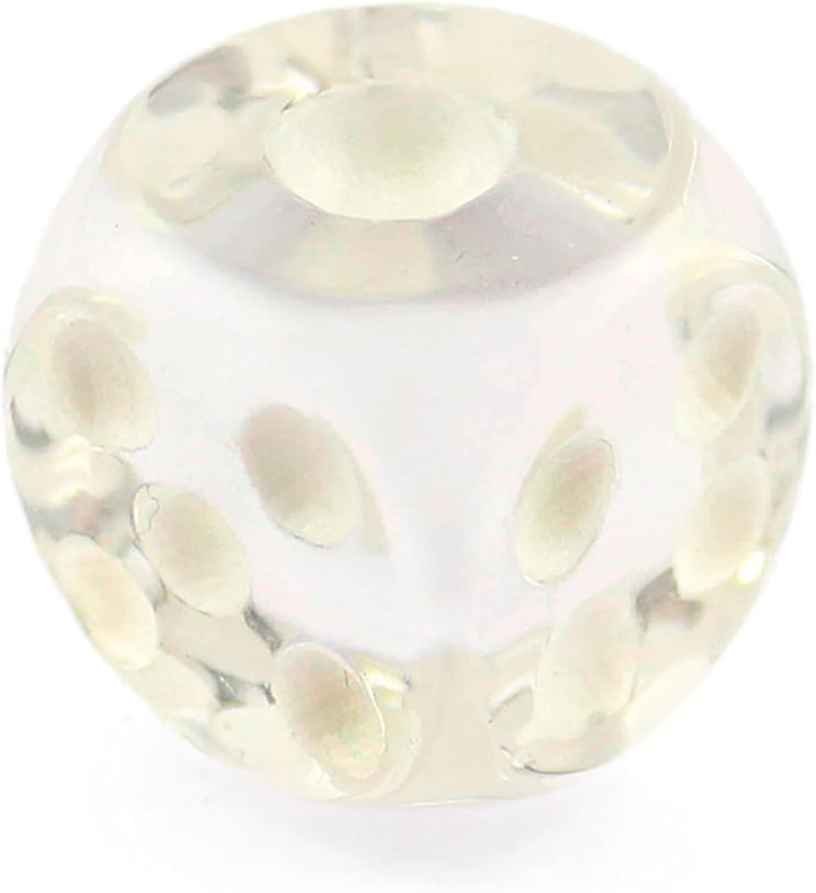 Feng Shui Crystal Lucky Dice Toy Aura Dice (White)