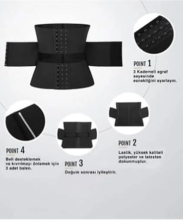 Agraph Latex Corset Slimming Hourglass Firming Waist Corset