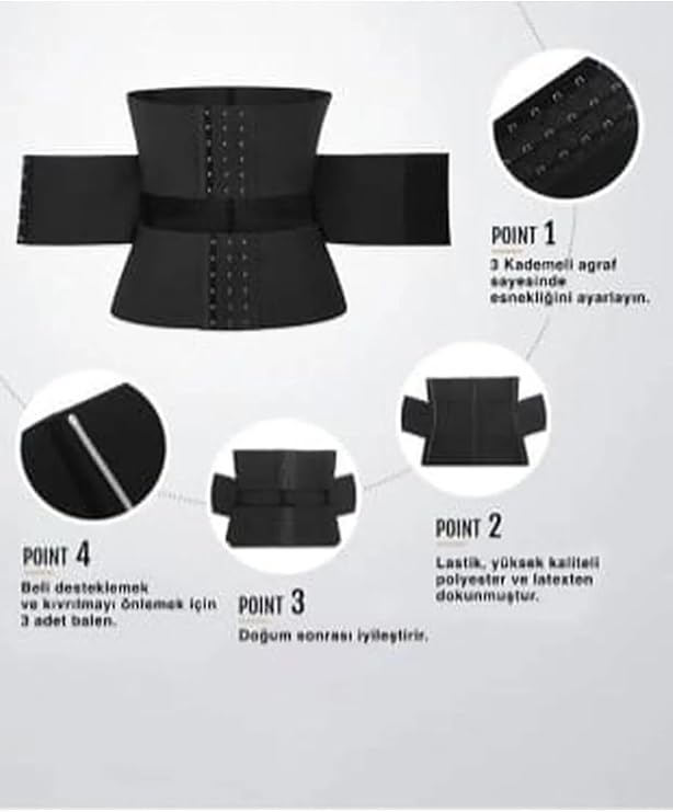 Agraph Latex Corset Slimming Hourglass Firming Waist Corset