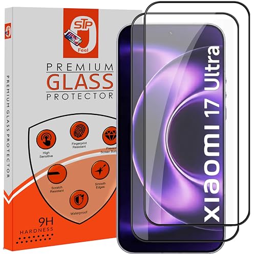 Image of STP FEEL Premium HD+ Tempered Glass Screen Protector Guard Compatible For Xiaomi 17 Ultra 5G (Ultrasonic Fingerprint Supported) (6.9 Inch, Pack of 2) | Edge to Edge Coverage With Easy to installation