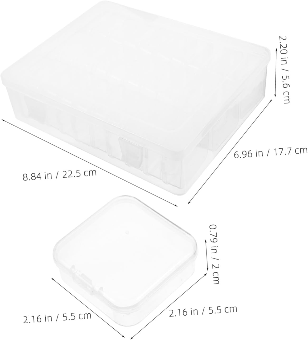 ULTECHNOVO Plastic Organizer Box with 30 Grids for Small Items