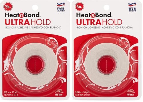 HeatnBond UltraHold Iron-On Adhesive, 5/8 Inch x 10 Yards (Pack...