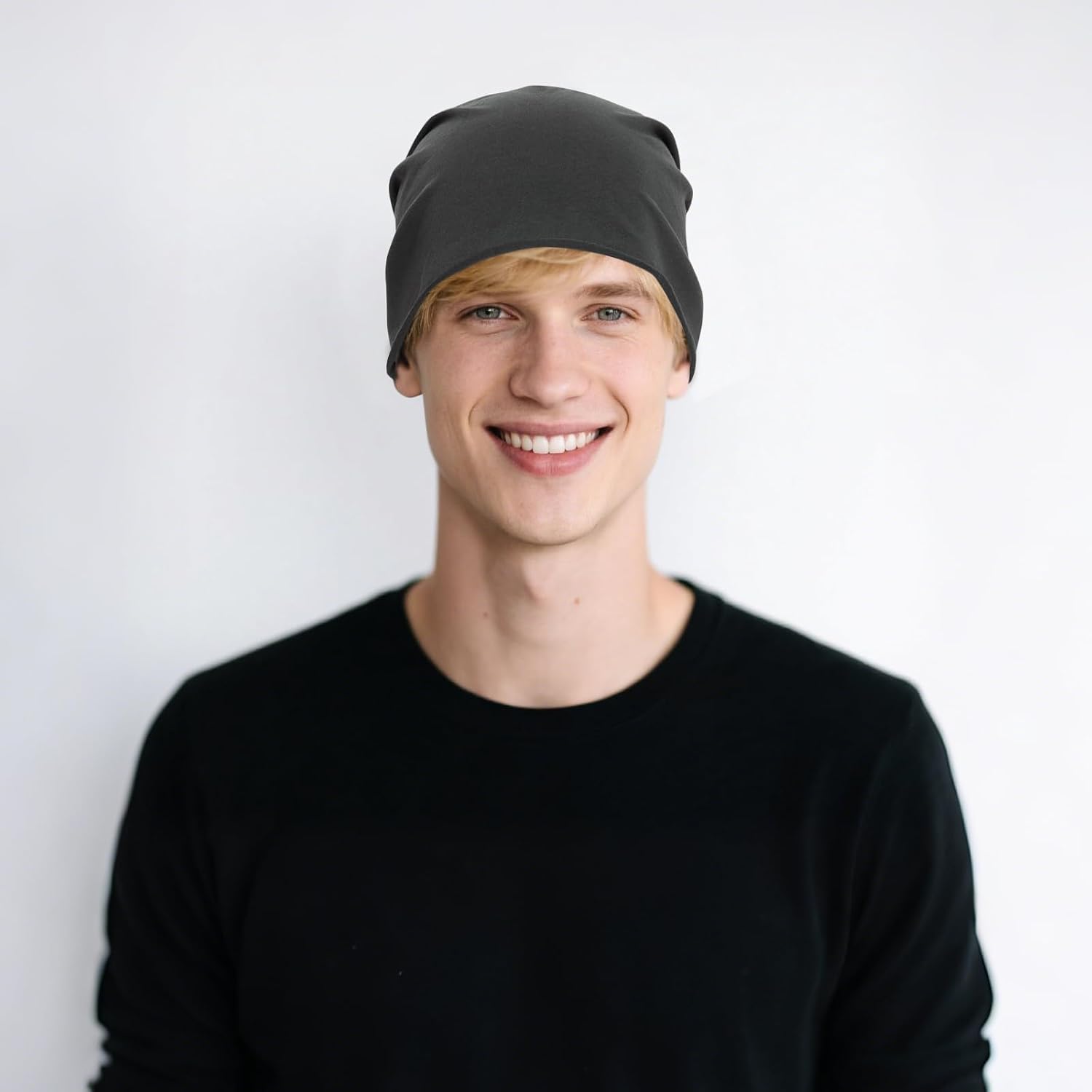 Slouchy Beanie Lightweight Running Beanie Cotton Skull Cap Hip-Hop Soft Hats for Men Women