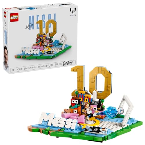 LEGO Editions Lionel Messi Fußball-Highlights Spielzeug - 3D Modellbau mit Minifigur zum Sammeln - Kinderzimmer Deko - Geschenk für Jungen Mädchen ab 10 Jahren und Erwachsene Sportfans - 43011