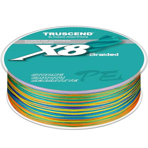 Image of TRUSCEND X8 Braided Fishing Line, Durable and Valuable PE Braid Line for Professional, More Thinner More Smoother Performance for Casting Well, Must-Have Freshwater Fishing Gear, Fishing Gift for Men